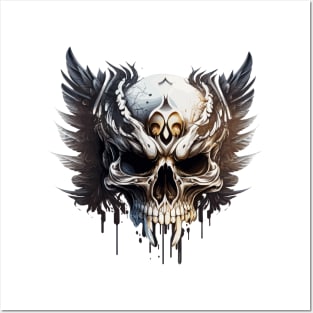 Skull Wild Life Painting Dark Character Spirit Posters and Art